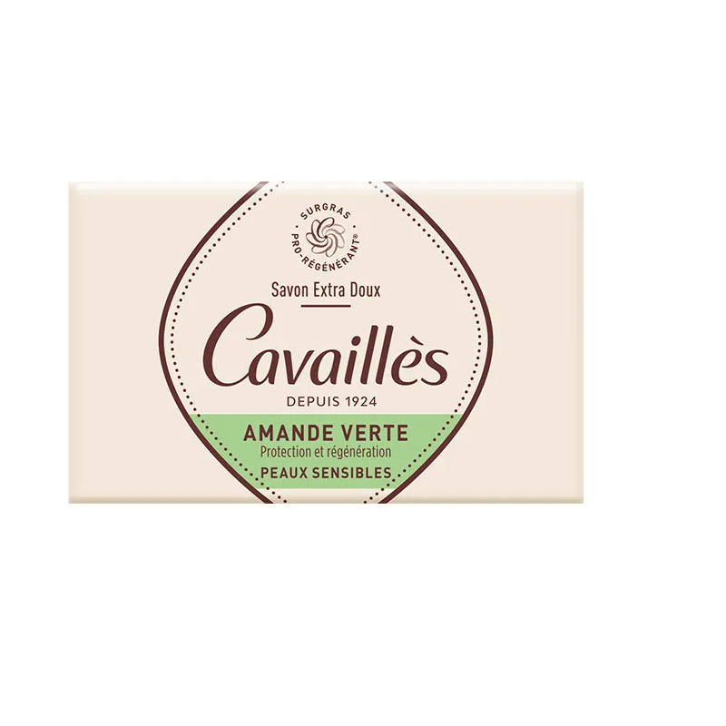 ROGE- CAVAILLES- SAVONS- SOLIDES - Savon- Extra- Doux- Amande- Verte- Surgras- Actif-Peaux- Sensibles- 150g