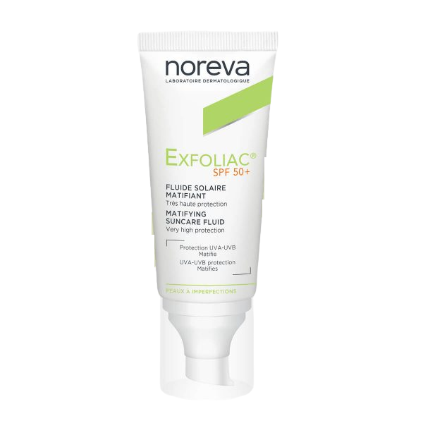 Noreva -Exfoliac- Ecran- Fluide- Matifiant -SPF50+ 40ml-3401397676194