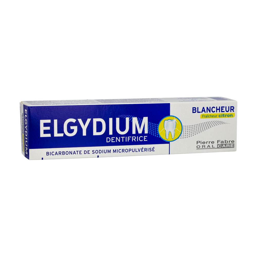 3577056012747 Elgydium Dentifrice Blancheur Citron 75 ml Pierre Fabre Oral Care