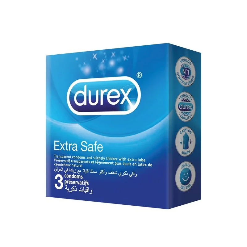 preservatif -durex- extra- safe- boîte- 3