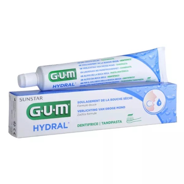 7630019901741 gum hydral dentifrice fluore humectant 75ml soulagement de la bouche seche xerostomie hyposialie 5