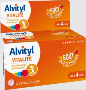 Alvityl Vitalité Comprimés à croquer – Goût Fraise