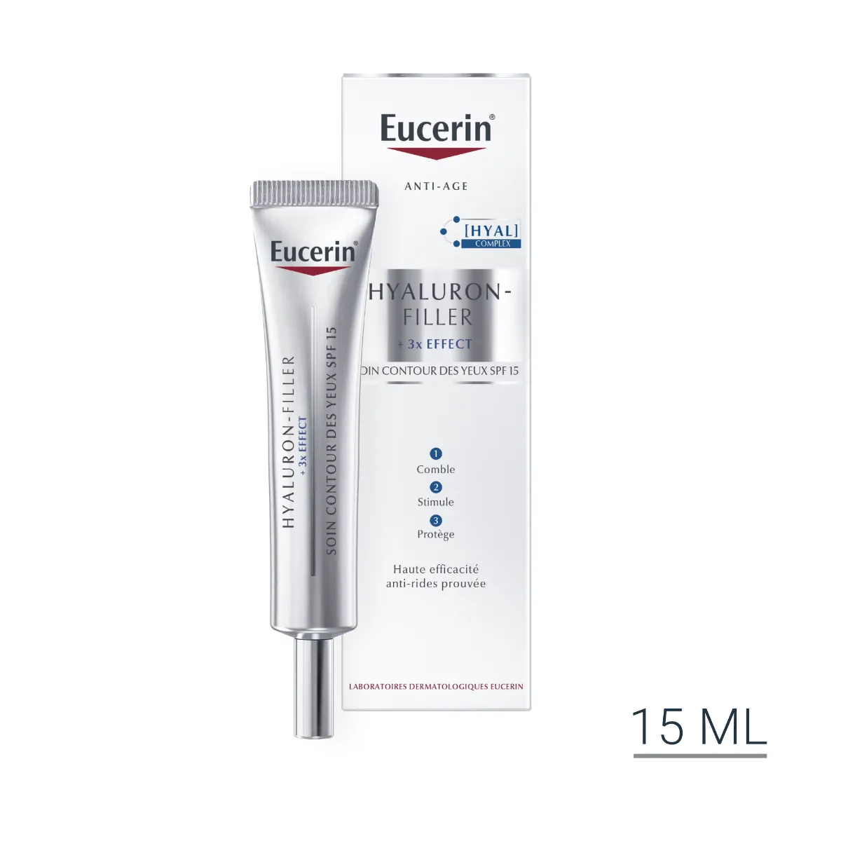 Eucerin Hyaluron filler 3x Effect Soin Contour des yeux 4005800294839 5