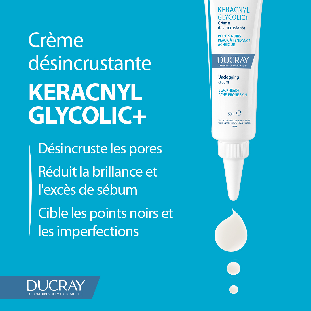 KERACNYL Glycolic Creme Desincrustante 30ml 2 3