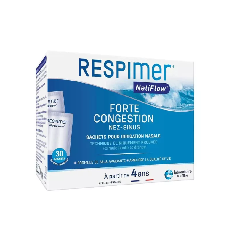 Respimer -Netiflow- sachets- pour- irrgitaion- nasale- x30