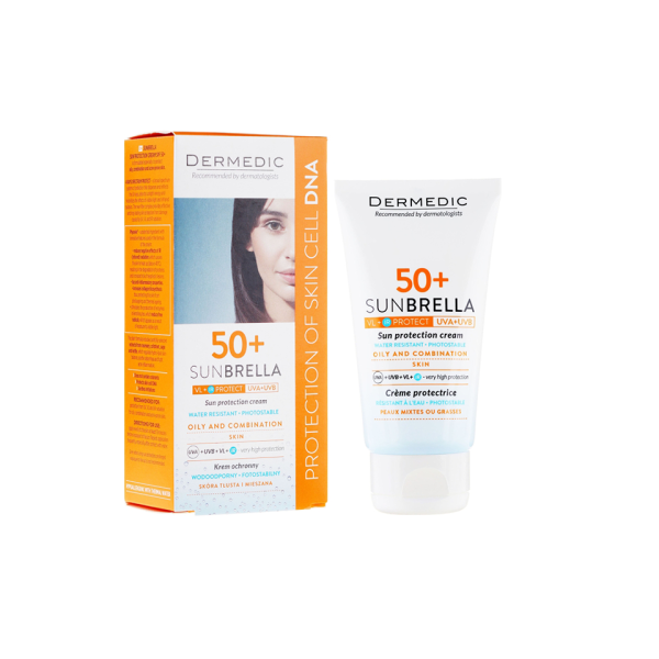 DERMEDIC -SUNBRELLA- ECRAN- SPF50+ PEAUX- MIXTES- À- GRASSES- 40ML- 5901643177546