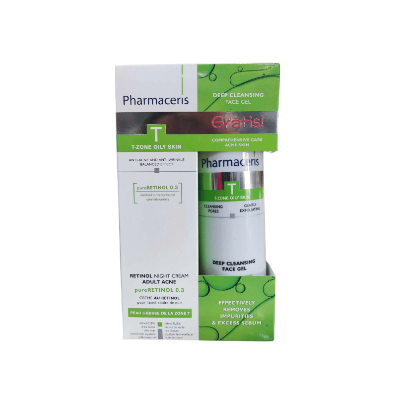 Pharmaceris- T- Retinol- 0.3- Crème- Nuit- Anti-Acné + Gel- Nettoyant- Offert-5900717016651