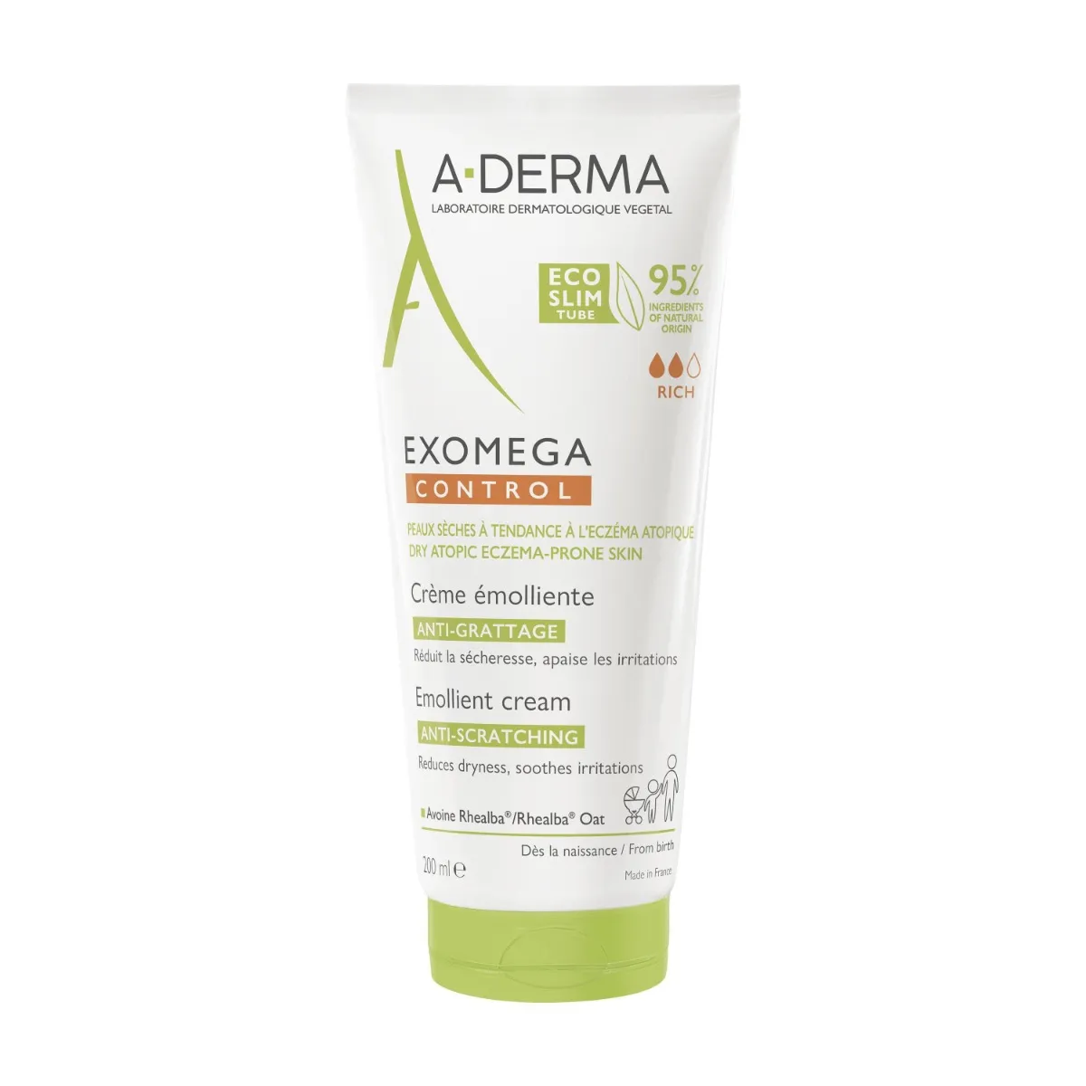 a-derma exomega control creme emolliente 200ml 3282770149678