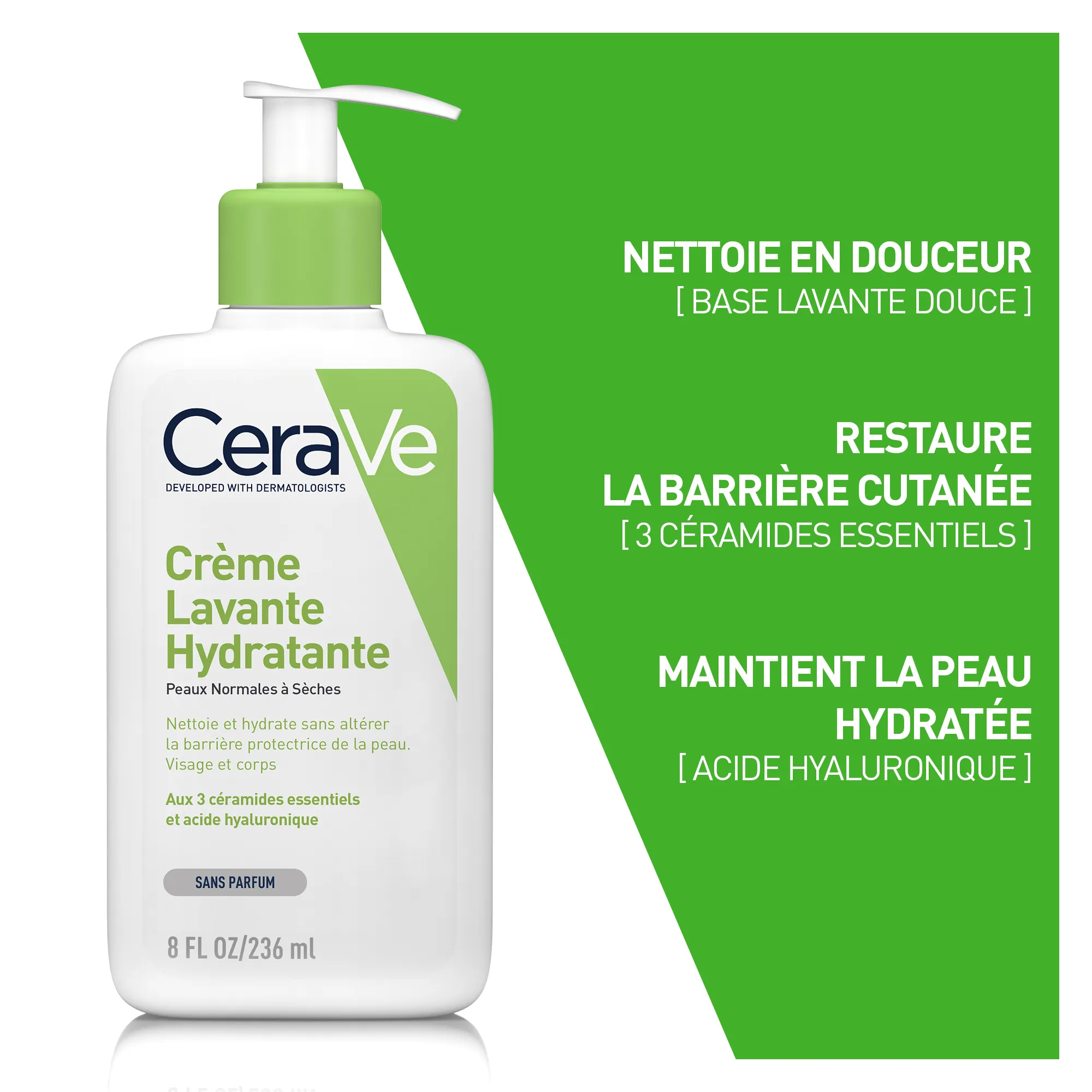 cerave creme lavante 236ml 3337875597180 benefices 3