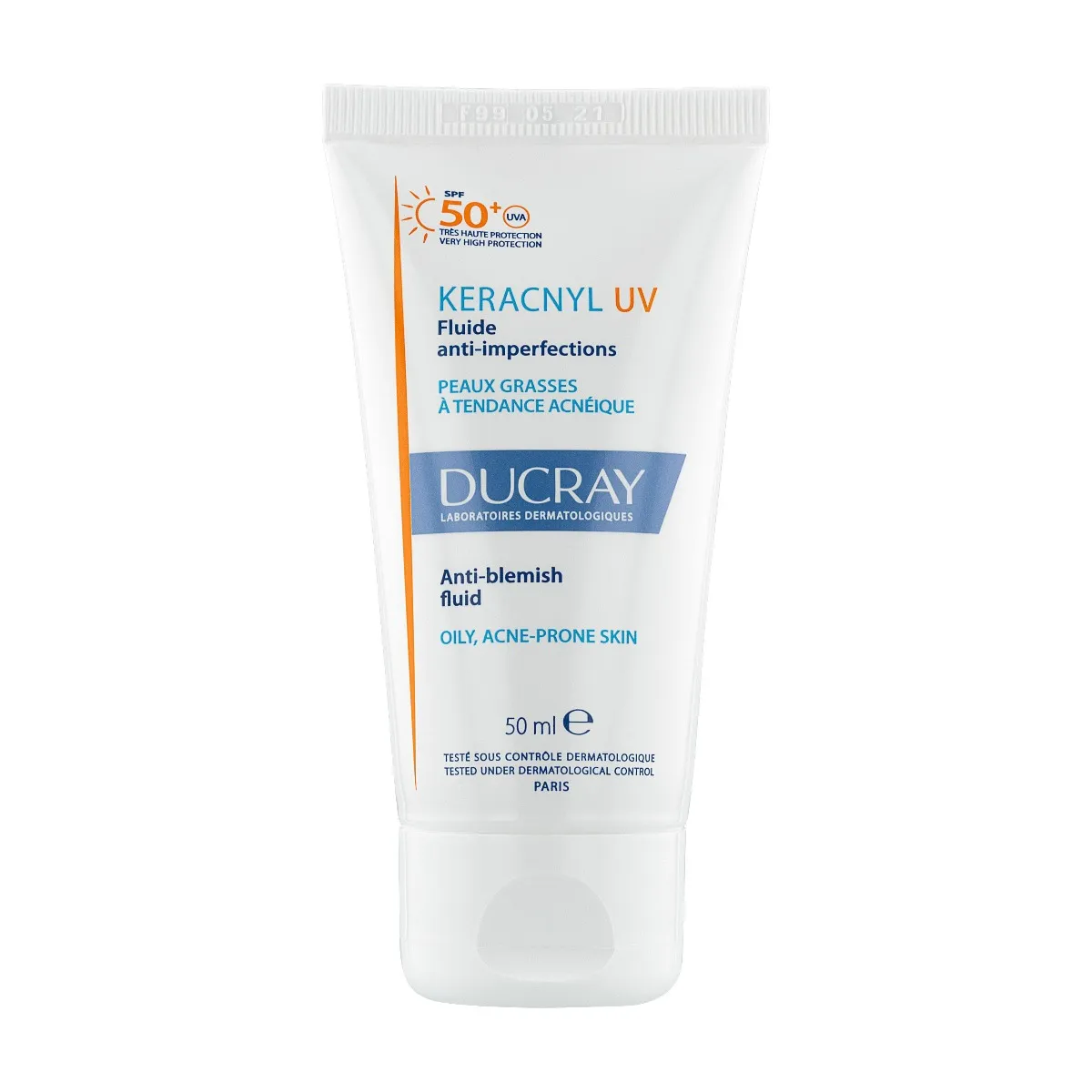 ducray keracnyl uv fluide anti imperfections spf50