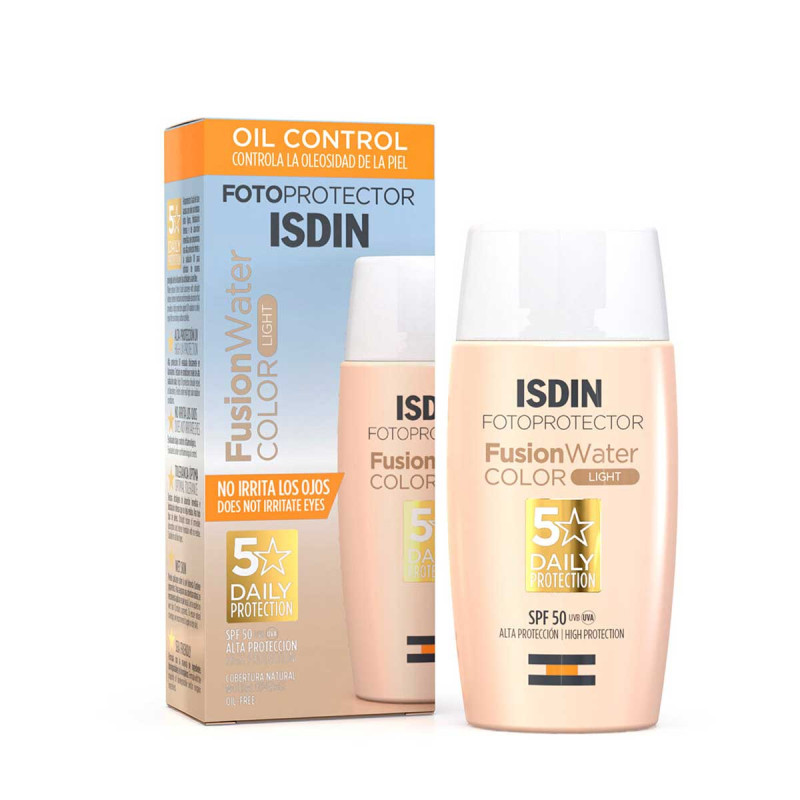 ecran solaire teinte spf50 isdin fotoprotector fusion water color light 50ml 8429420250277