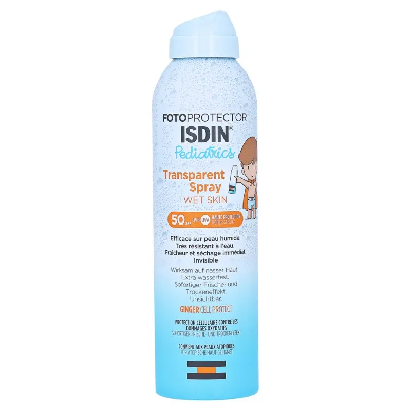 isdin fotoprotector pediatrics spray transparent spf50 wet skin 250ml 1 4