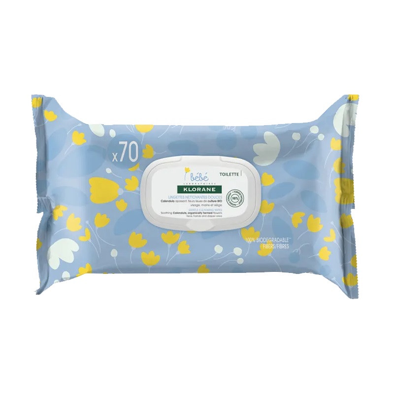 klorane bebe lingettes nettoyantes douces au calendula 70 unites 3282770105001 5