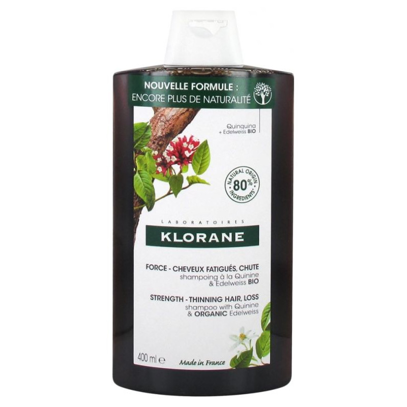 klorane shampooing quinine edelweiss bio 400ml 3282770141283 3