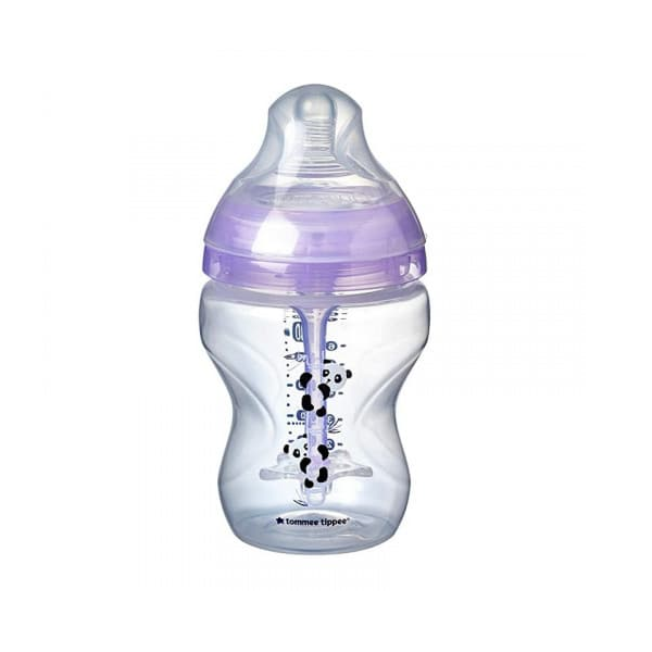 Tommee -Tippee- Biberon- Advanced- Anti-Colique- Panda- Lilas- 0M+260-ml